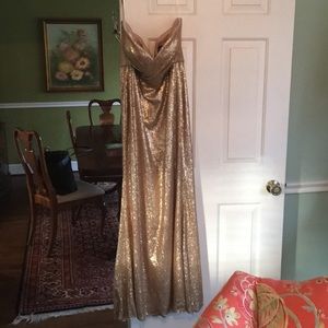 Bari Jay gold sequined dress